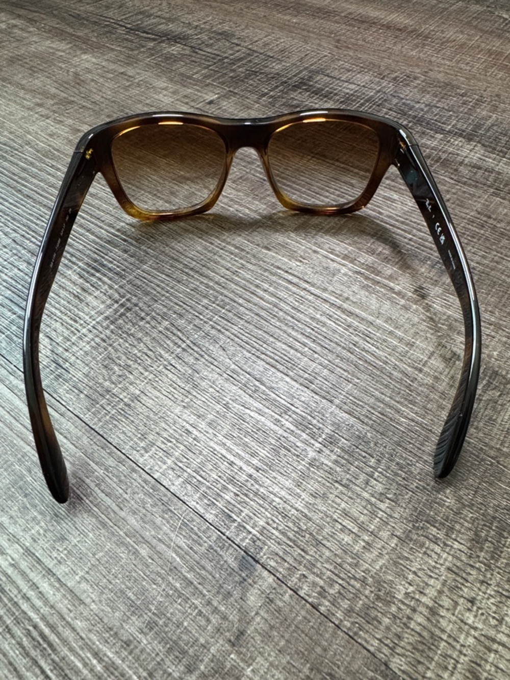 Ray-Ban Rb4194 Polished Light Havana/Brown Rectangle Sunglasses - Picture 4 of 12